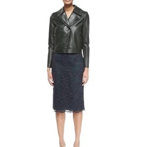 ANTHROPOLOGIE•trulli black lace midi skirt 2 EUC